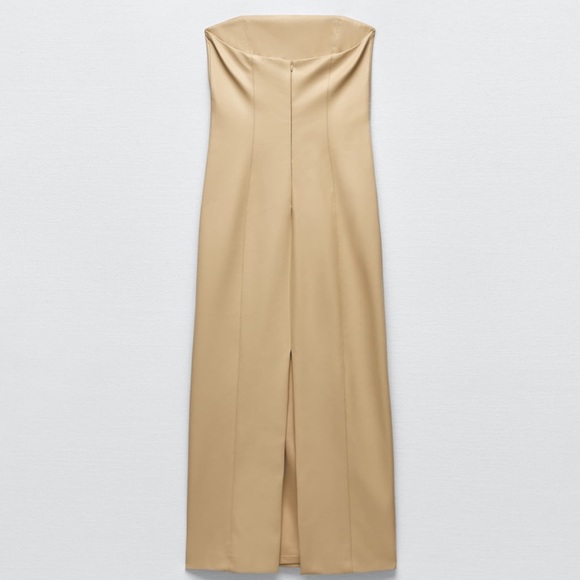 ZARA BLOGGERS FAV FAUX LEATHER DRESS - Picture 5 of 13